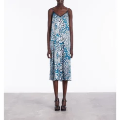 THE KOOPLES Robe Mi-longue Imprimée Bretelles