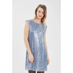 Robe Droite Avec Sequins