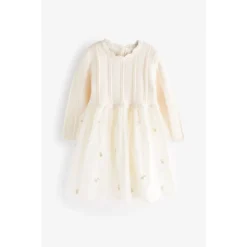 Next Robe 2 En 1 Avec Pull Jupe Tulle Brodé