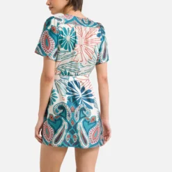 Ba&sh Robe Portefeuille Imprimée JARA -Velousia Soldes Boutique 308f65af47a20639ac884fcf208c0426