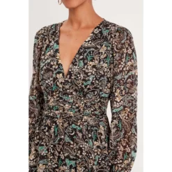 Robe Midi évasée Col En V 11 Robe Midi évasée Col En V -Velousia Soldes Boutique 30a59f1fcef55fa7016a756b38f389cf