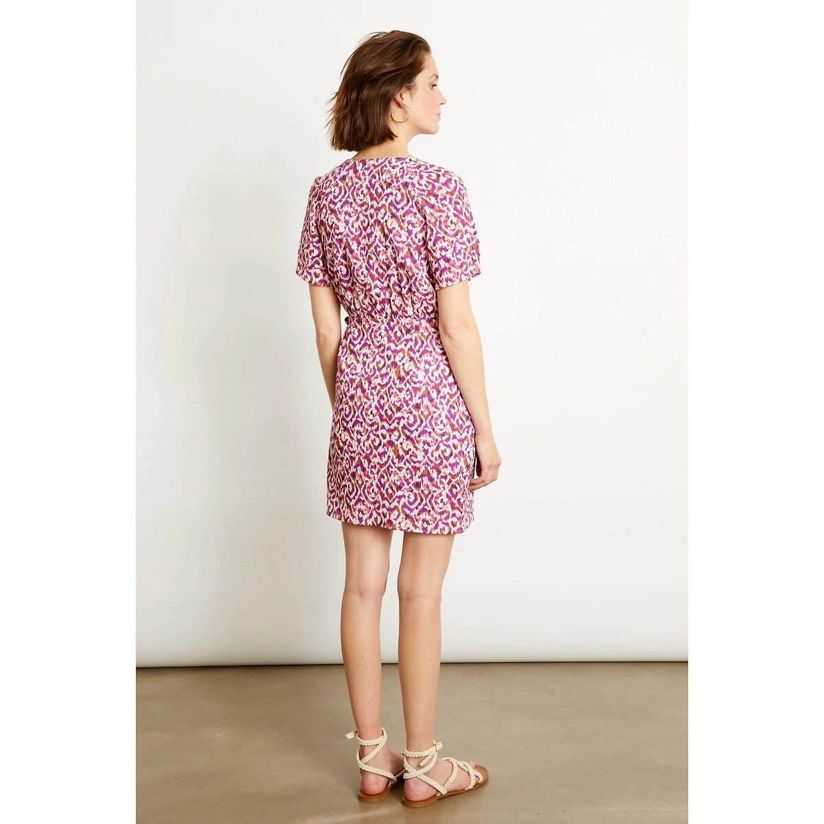 Robe Portefeuille En Coton Bio, Courte PIERIC 6 Robe Portefeuille En Coton Bio, Courte PIERIC – Image 6