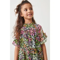 Next Robe Imprimé Animal à Manches Courtes -Velousia Soldes Boutique 33e34c88203e5a85c4909397b482c16d