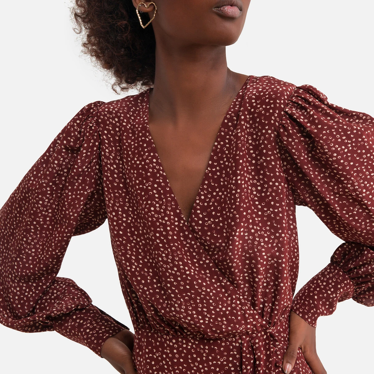 THE KOOPLES Robe Portefeuille Imprimé à Pois, Courte 5 THE KOOPLES Robe Portefeuille Imprimé à Pois, Courte – Image 5