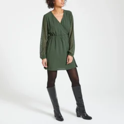 ONLY Robe Encolure V, Manches Longues -Velousia Soldes Boutique 359dfec11fd23950bf33d78903ab136f