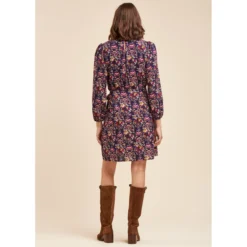 Robe Courte En Viscose Ecovero Imprimée -Velousia Soldes Boutique 35dbbb8b7df5dcdd09439228b9ee2307