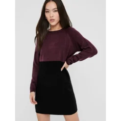 ONLY Robe Pull En Fine Maille, Tricolore -Velousia Soldes Boutique 37488d13a597c2d47ffc4326a7eba6ea