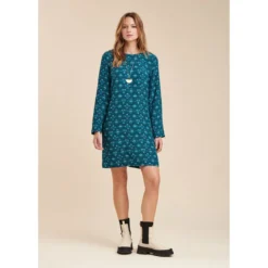 Robe Courte Coupe Trapèze à Imprimé Graphique