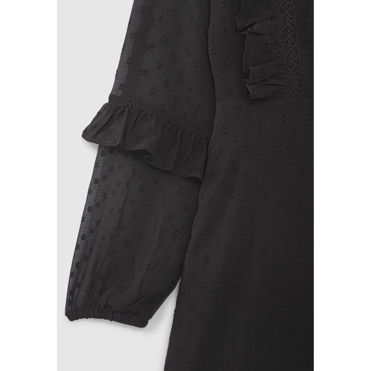 Robe Jacquard Plumetis à Plastron 3 Robe Jacquard Plumetis à Plastron – Image 3