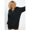 Robe En Tricot Col V Fil Textile