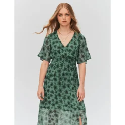 Robe Longue Imprimée En Polyester Recyclé -Velousia Soldes Boutique 43797521cfada20df8e51aee2fa22639