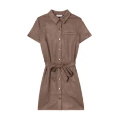 Robe Droite Ceinturée Suédine 10 Robe Droite Ceinturée Suédine -Velousia Soldes Boutique 44487c963463389f85158756b77cc6f7