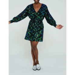 Robe Cache-cœur Courte à Sequins LORETTE 11 Robe Cache-cœur Courte à Sequins LORETTE -Velousia Soldes Boutique 444f0dde3712814639a2f4b89f69cc1f