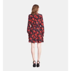 THE KOOPLES Robe Chemise Courte Imprimée Fleur En Soie -Velousia Soldes Boutique 459f5d67c9bca7572add7cadb6c200b8