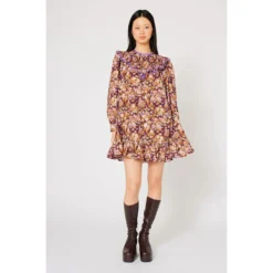 MANOUSH Robe Babydoll Liberty Fauve