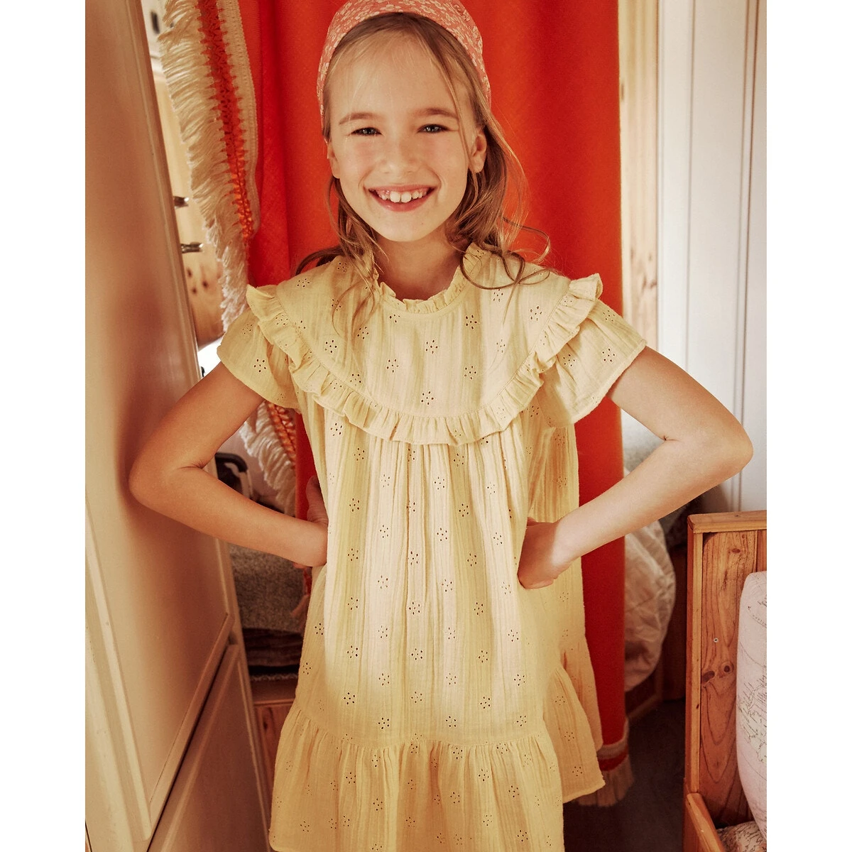 Robe Brodée En Gaze De Coton 6 Robe Brodée En Gaze De Coton – Image 6