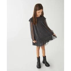 Robe En Tulle à Manches Longues