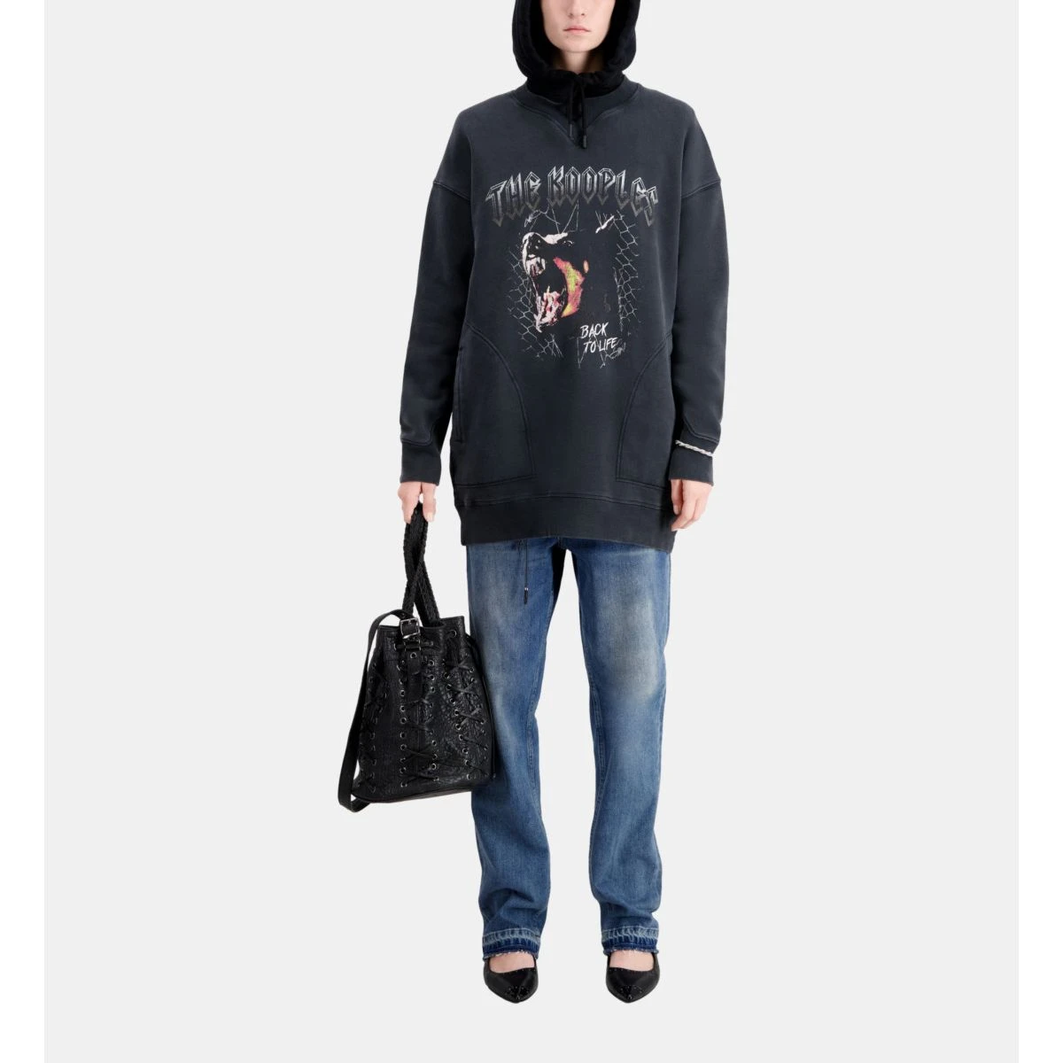 THE KOOPLES Robe Type Sweatshirt Avec Sérigraphie Barking Dog 3 THE KOOPLES Robe Type Sweatshirt Avec Sérigraphie Barking Dog – Image 3
