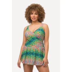 Ulla Popken Robe De Bain, Motif Pixel, Bonnets Souples