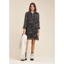 Robe Courte En Voile De Polyester Recyclé à Imprimé Floral