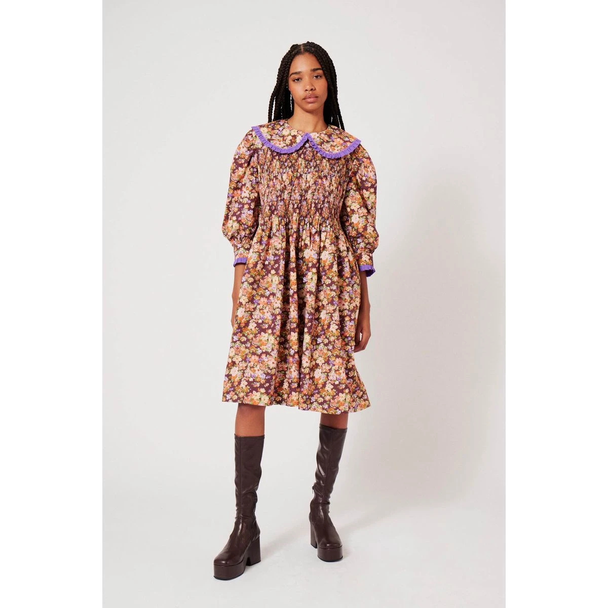 MANOUSH Robe Midi Liberty Fauve 1 MANOUSH Robe Midi Liberty Fauve