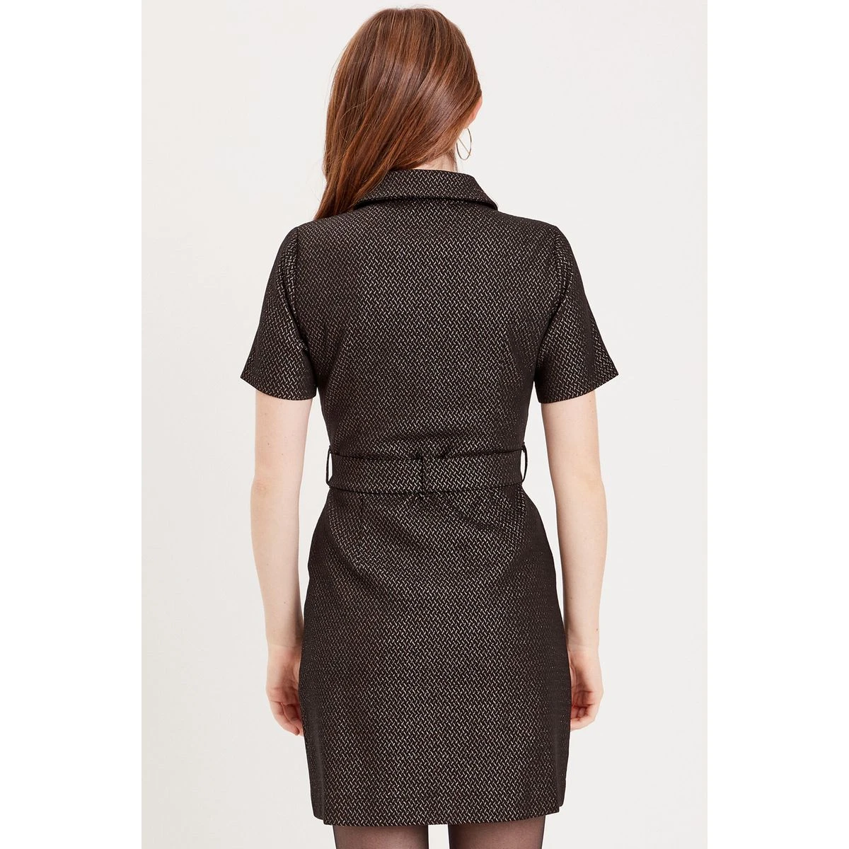 Robe Droite Ceinturée Zippée 3 Robe Droite Ceinturée Zippée – Image 3