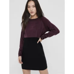 ONLY Robe Pull En Fine Maille, Tricolore -Velousia Soldes Boutique 4bc8bc973ba827e28b244ba5a370b10d