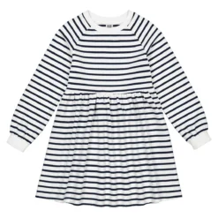 Robe Manches Longues Rayée En Molleton -Velousia Soldes Boutique 4bf75aaa041239974b5ce25016b81a57