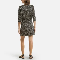 Ba&sh Robe Imprimée Courte Col V ERIKA -Velousia Soldes Boutique 4c25dcdf28d6475fb18c555b576d6e79