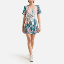 Ba&sh Robe Portefeuille Imprimée JARA -Velousia Soldes Boutique 4df4997c3a3ecb9eaeb570a8a3cdd223