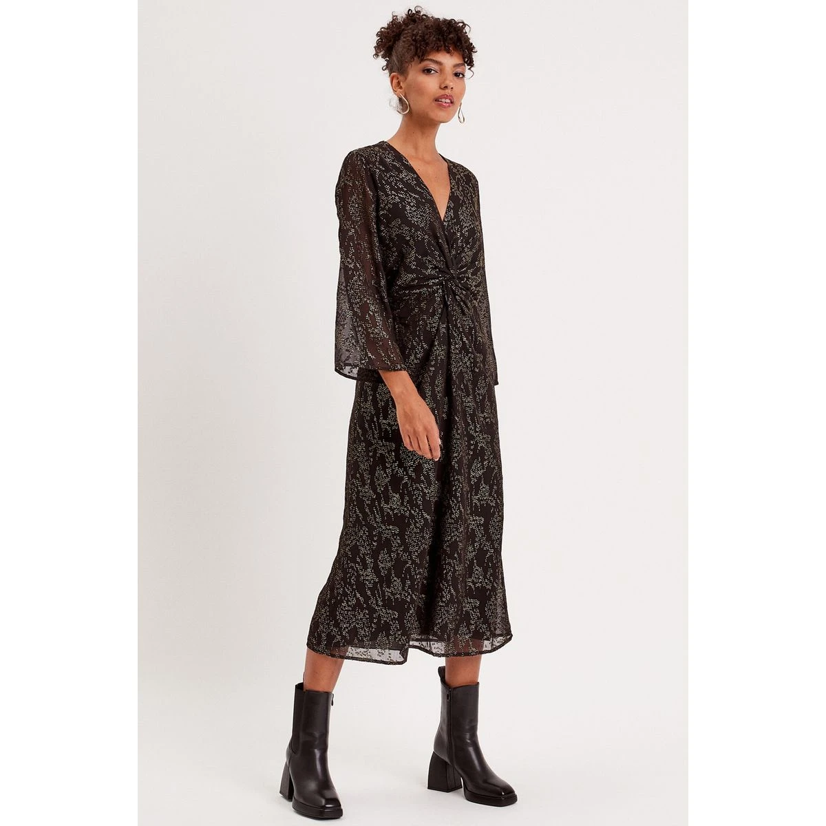 Robe Longue Droite Effet Noué 2 Robe Longue Droite Effet Noué – Image 2