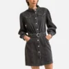 Suncoo Robe Courte En Jean, Boutonnée, Ceinturée CHELSY