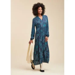 Robe Longue Imprimée En Viscose Ecovero
