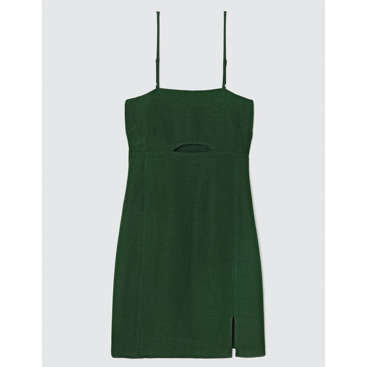 Robe Courte En Lin Cut Out Poitrine 3 Robe Courte En Lin Cut Out Poitrine – Image 3