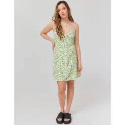 Robe Cache Coeur Fines Bretelles Imprimée -Velousia Soldes Boutique 5004be945ba49de65a65139650677e54