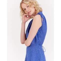 Robe Cintrée Avec Jupe évasée En Lin VIOLINE -Velousia Soldes Boutique 5158eb48a1c81c2f5ec484693f6ea435