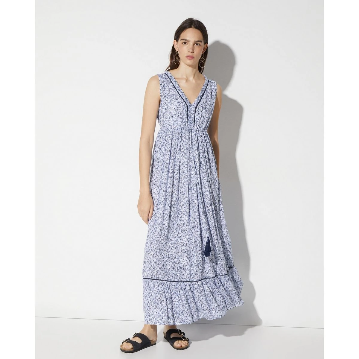 Robe Longue Sans Manches Avec Jupe Panneau 7 Robe Longue Sans Manches Avec Jupe Panneau – Image 7