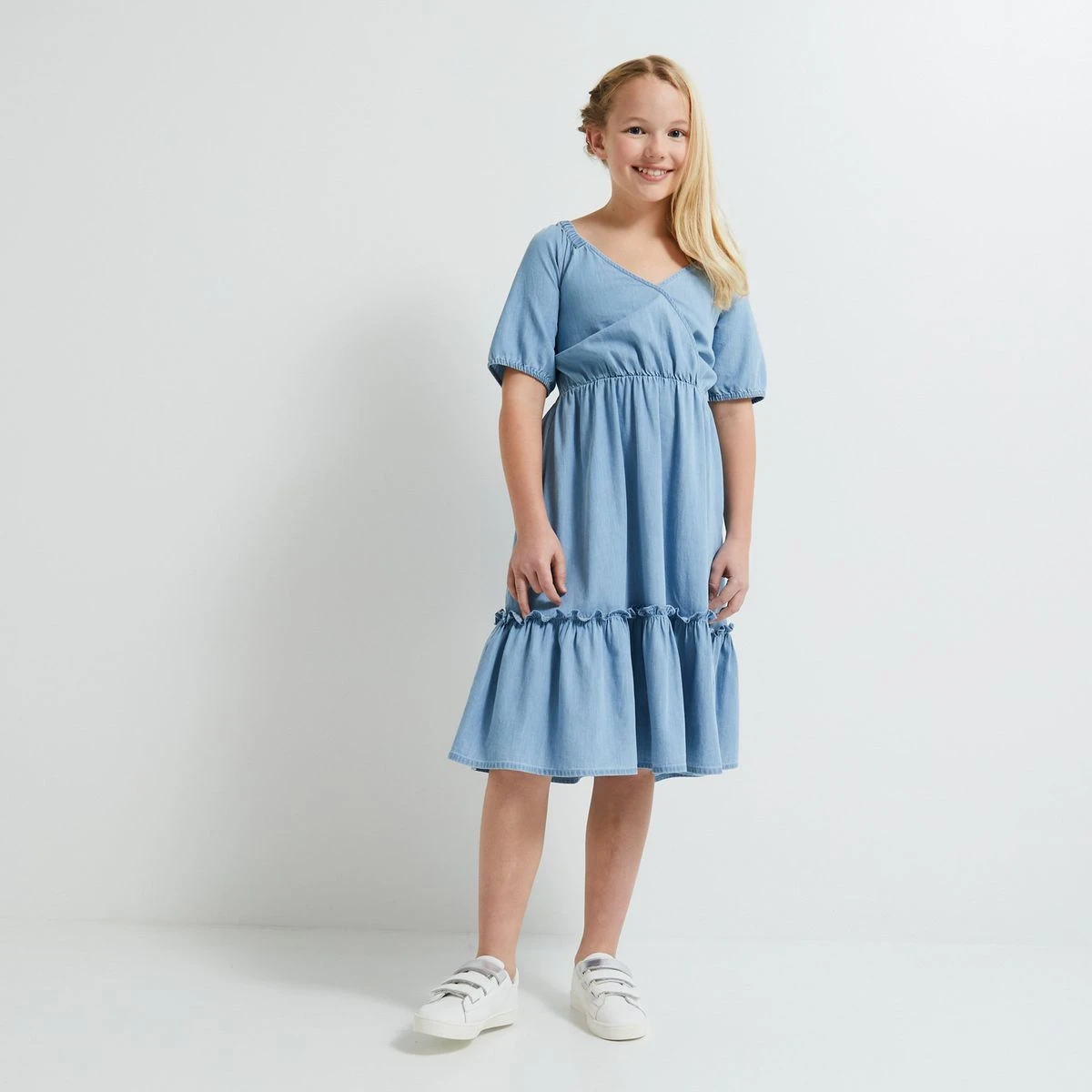 Robe Longue En Chambray, Coton BIO 1 Robe Longue En Chambray, Coton BIO