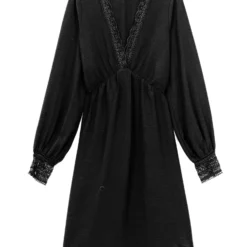 LA PETITE ETOILE Robe EVANGELINE Courte, Manches Longues, Col V 23 LA PETITE ETOILE Robe EVANGELINE Courte, Manches Longues, Col V -Velousia Soldes Boutique 557f488d9775cb3dd43faedc616e2f32 scaled