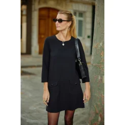 LA PETITE ETOILE Robe Courte Col Rond Manches 3/4 AUXINA