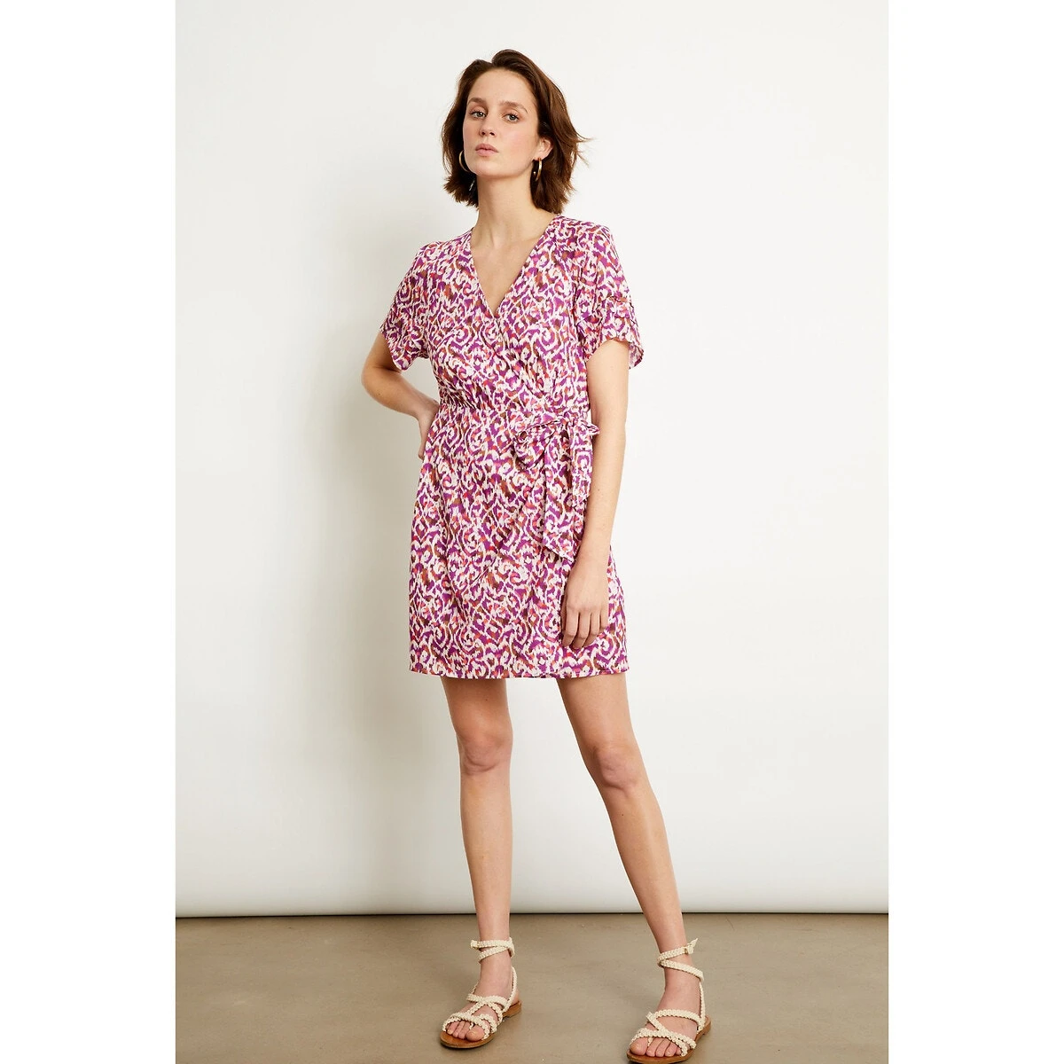 Robe Portefeuille En Coton Bio, Courte PIERIC 1 Robe Portefeuille En Coton Bio, Courte PIERIC