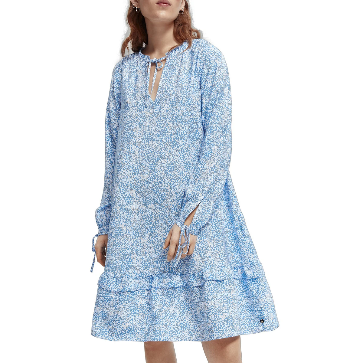 Scotch And Soda Robe Imprimée Ample, Manches Longues 1 Scotch And Soda Robe Imprimée Ample, Manches Longues