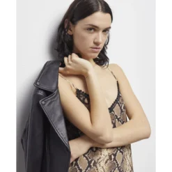 THE KOOPLES Robe Droite En Soie, Imprimé Python -Velousia Soldes Boutique 57e961fb45251a856d891695863ed9ce