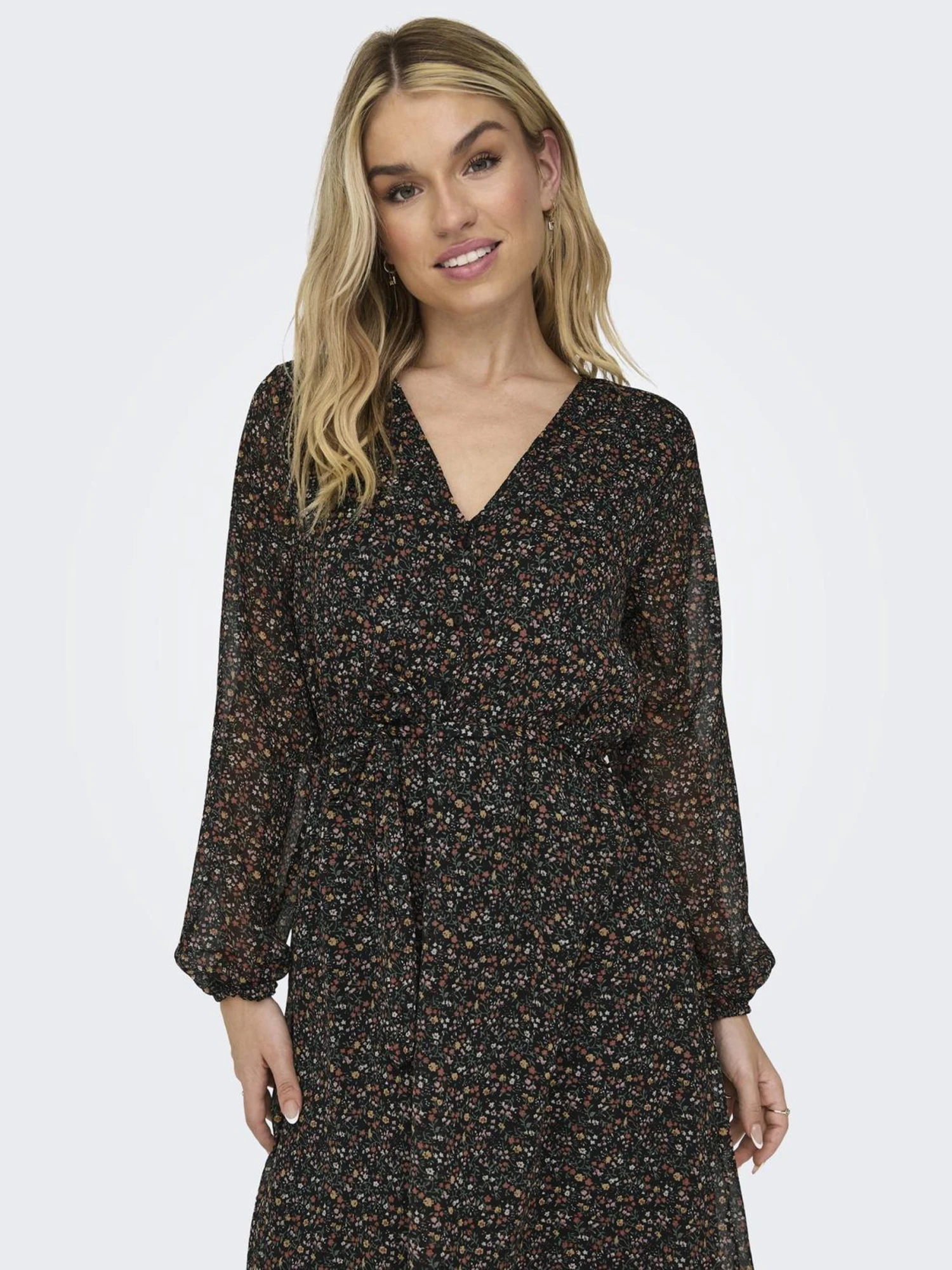 ONLY Robe Courte Fleurie, Col V 13 ONLY Robe Courte Fleurie, Col V – Image 13