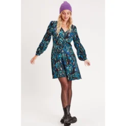 Robe évasée Col En V -Velousia Soldes Boutique 58d7441f7faad1b9639557e6038ea973