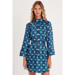 Robe Trapèze Satin Ceinturée -Velousia Soldes Boutique 5961207084ba85351c160a4f8a309cf8