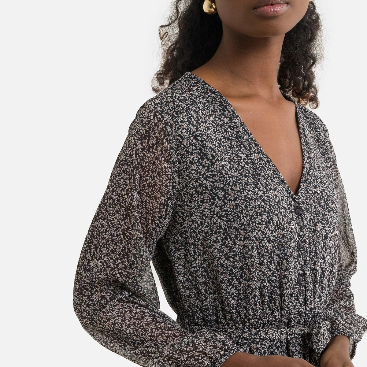 ONLY Robe Courte Fleurie, Col V 17 ONLY Robe Courte Fleurie, Col V – Image 17