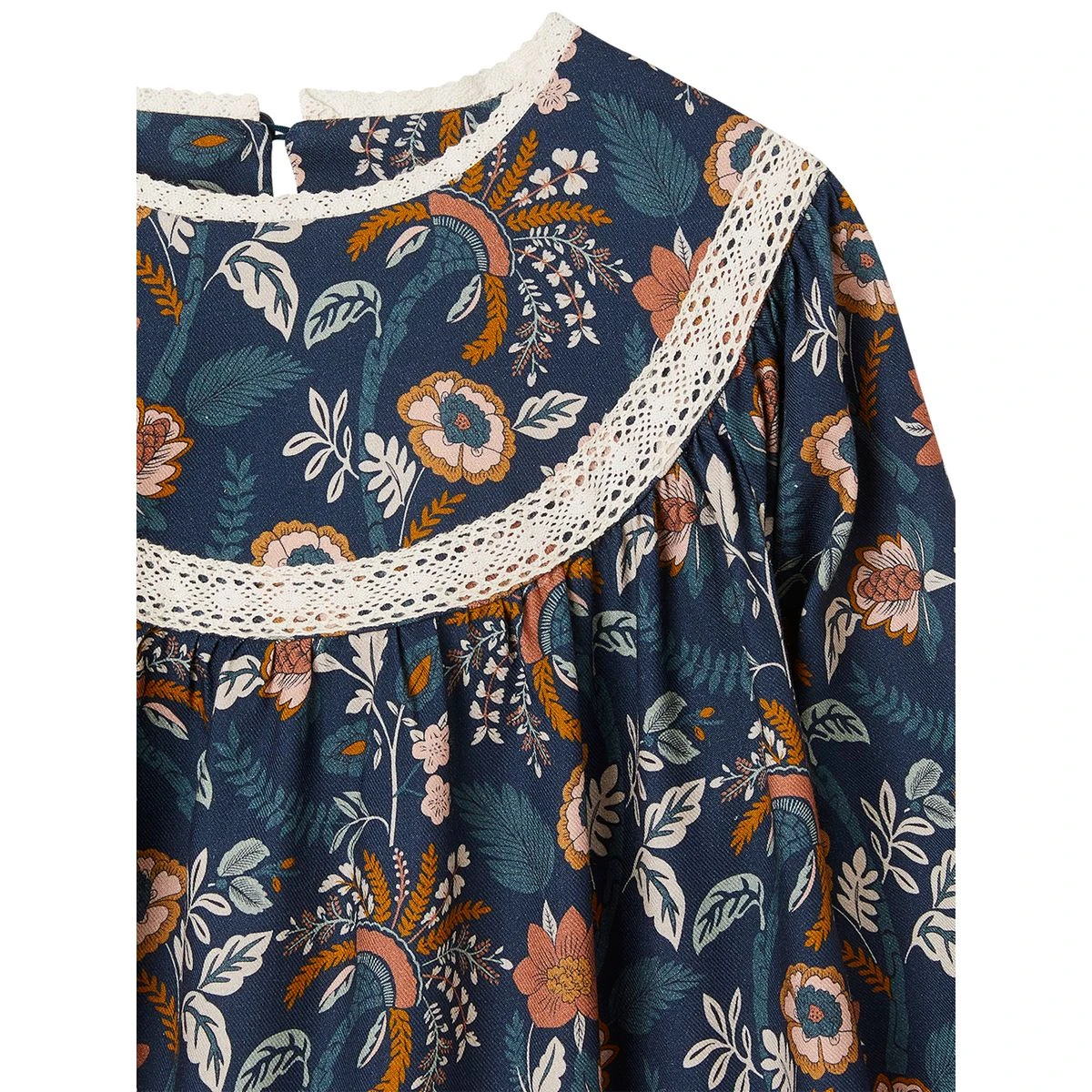 Robe à Fleurs Détails En Dentelle 6 Robe à Fleurs Détails En Dentelle – Image 6