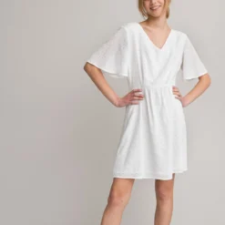 Robe Manches Courtes En Côtes, Joli Dos -Velousia Soldes Boutique 5a55399b2cededc71211735b7e3c3234