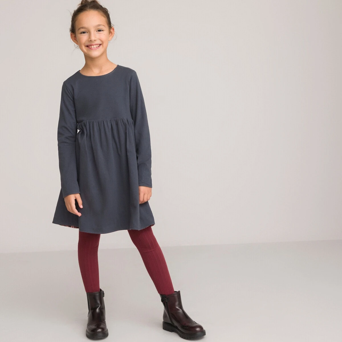 Robe Réversible Manches Longues Imprimé 2 Robe Réversible Manches Longues Imprimé – Image 2